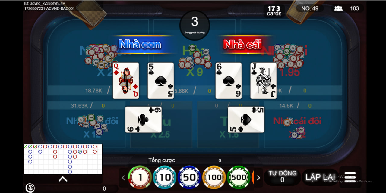 Baccarat 3D tại DAGA3