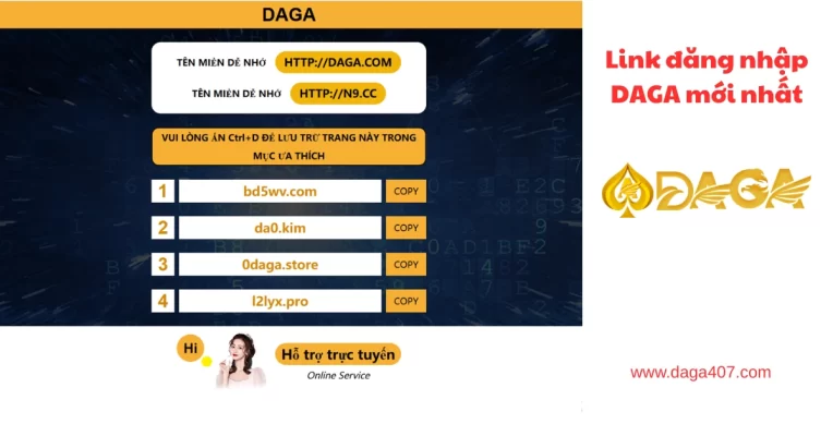 Link đăng nhập DAGA mới nhất - Cập nhật liên tục hàng ngày